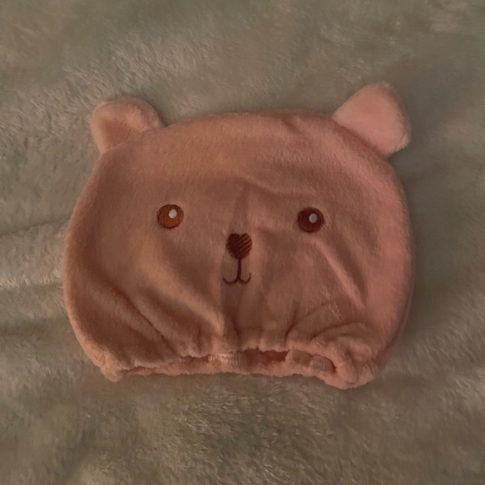 Adorable Pink Bear Kids Hair cap
